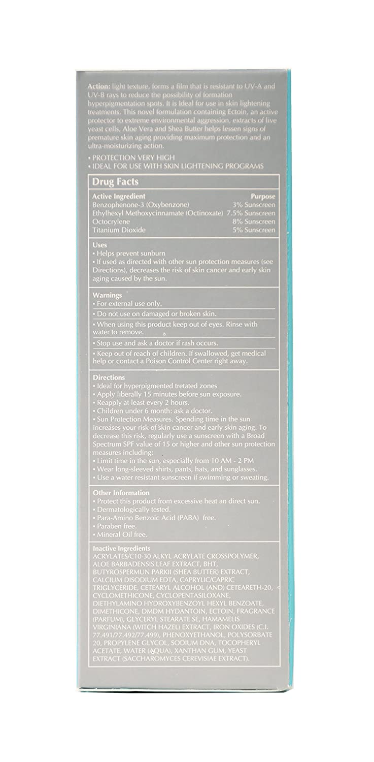 Exel Biocosmetic Sunscreen SPF 60 PF UVA UVB 27 Broad Spectrum Ectoin and Titanium Dioxide, 100ml